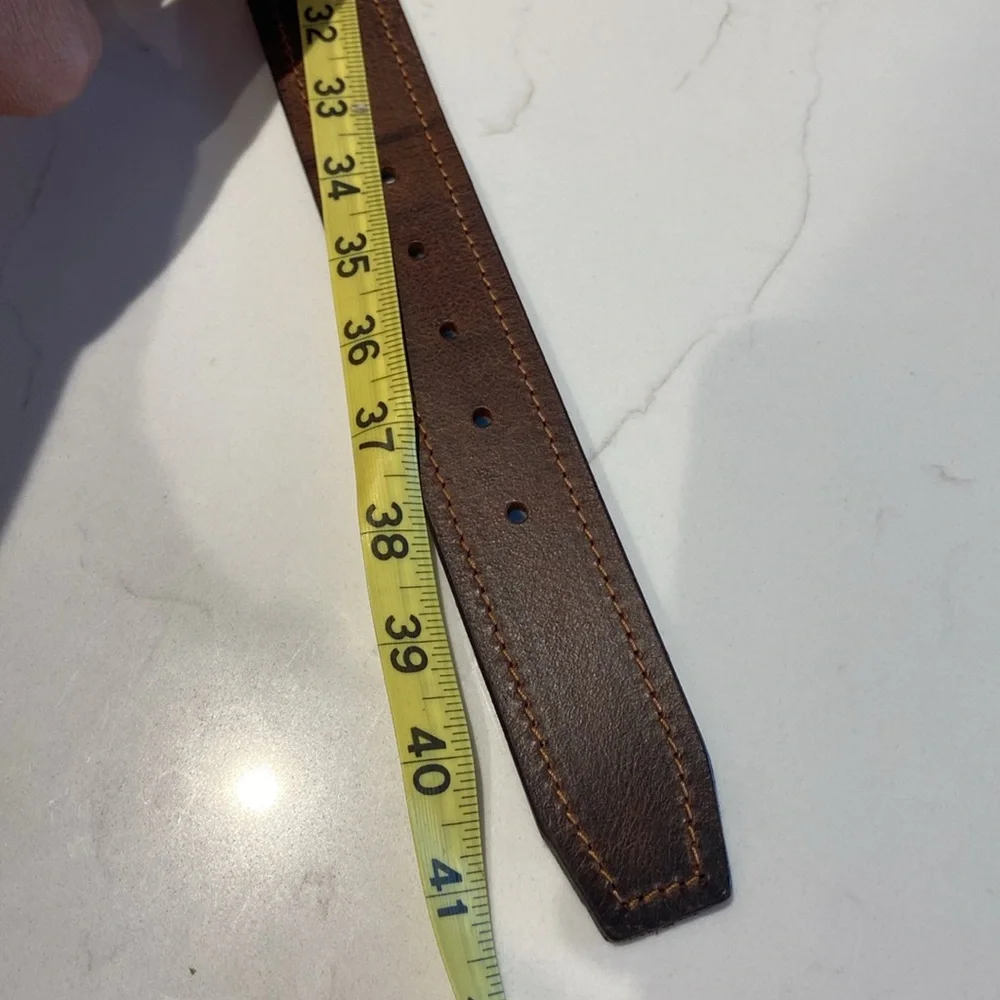 Men's Brown Leather Belt. Size 36